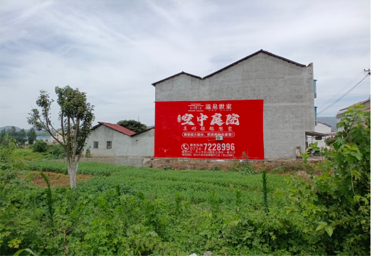 蓝山做墙体广告的意义
